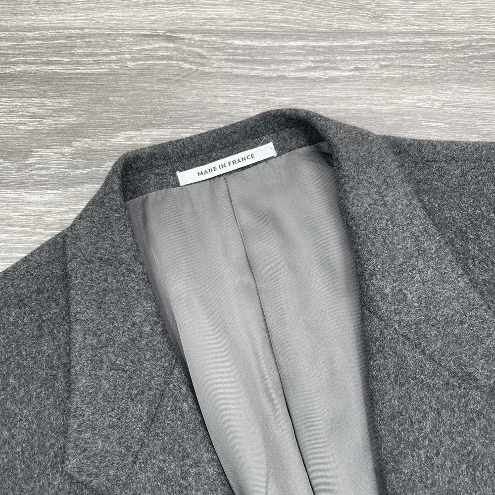 Yves Saint Laurent Blazer Mens Large Gray 2 Button Made in France 90s Vintage